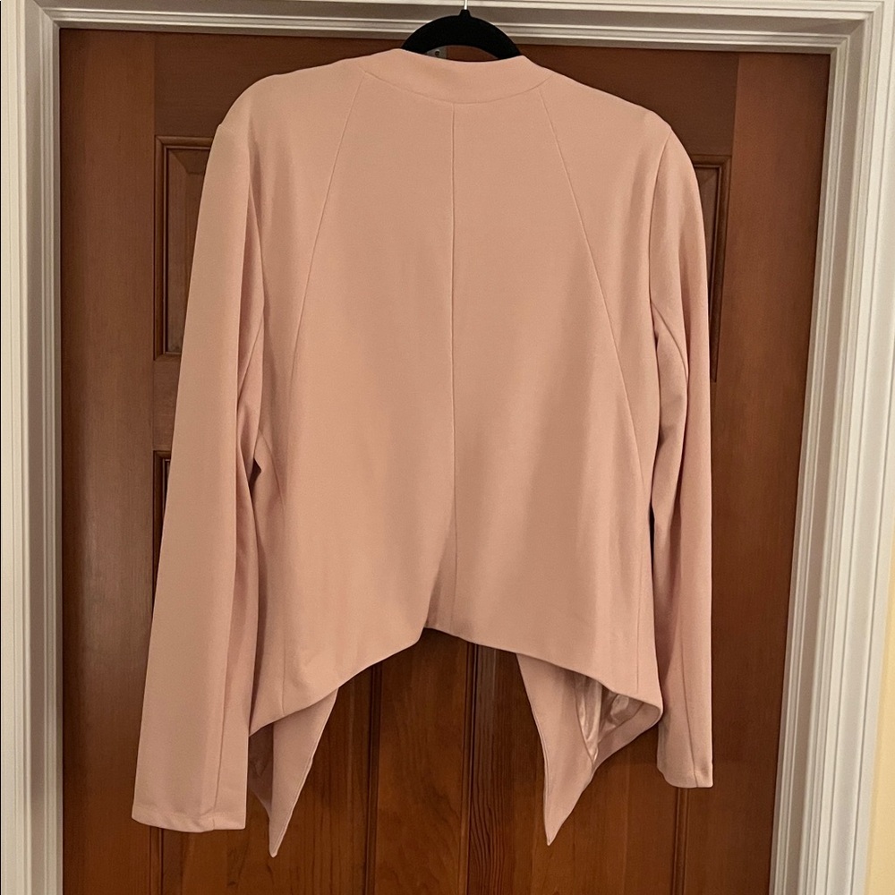 BCBGeneration Blush Pink Open-Front Draped Blazer - Picture 5 of 5